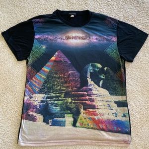 Nobility Space Rainbow Egypt Pyramid T-Shirt